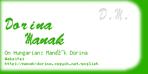 dorina manak business card